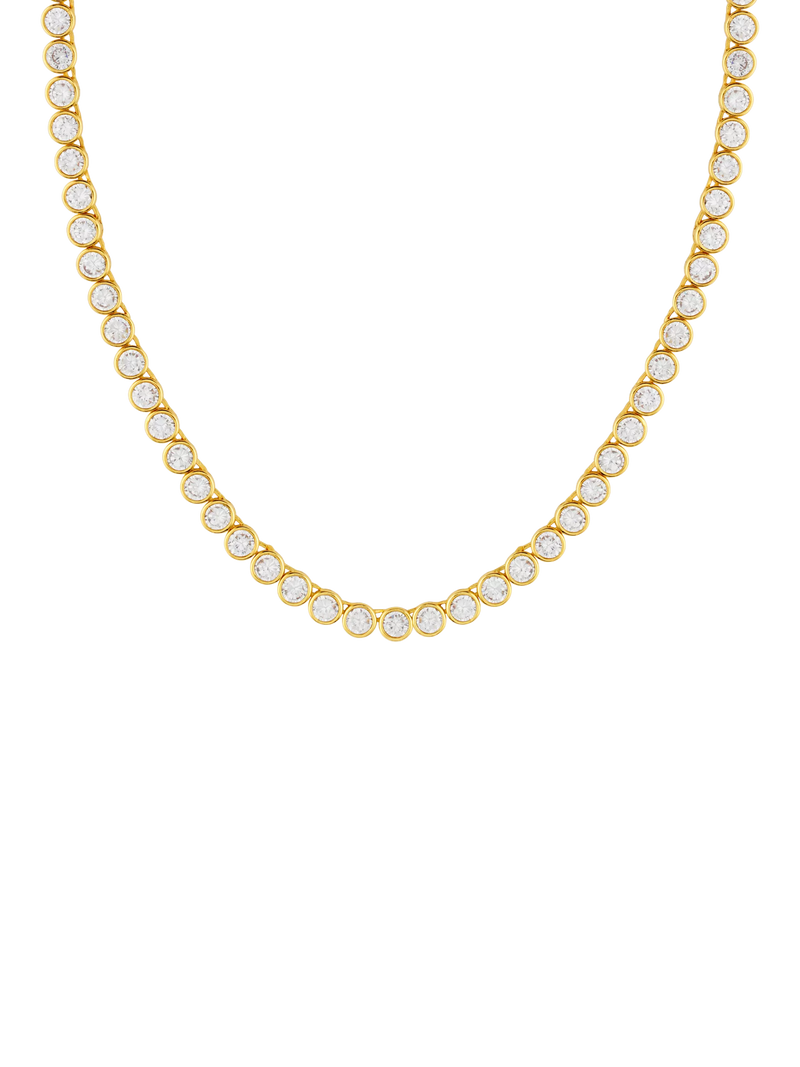 Orelia tennis necklace pale gold 40.5cm (British brand)