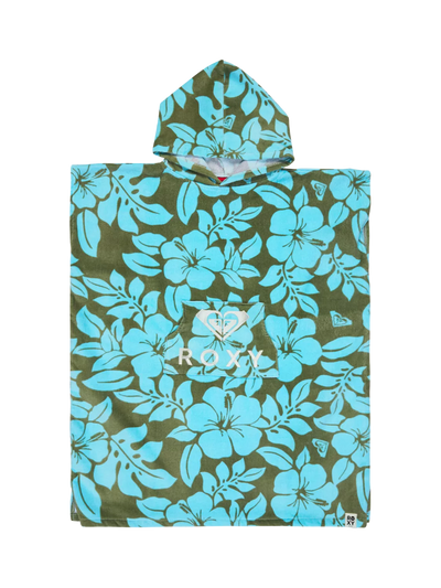 John Lewis Roxy Kids' Cotton Hooded Beach Towel, Oil Green- Buy online at McGrocer