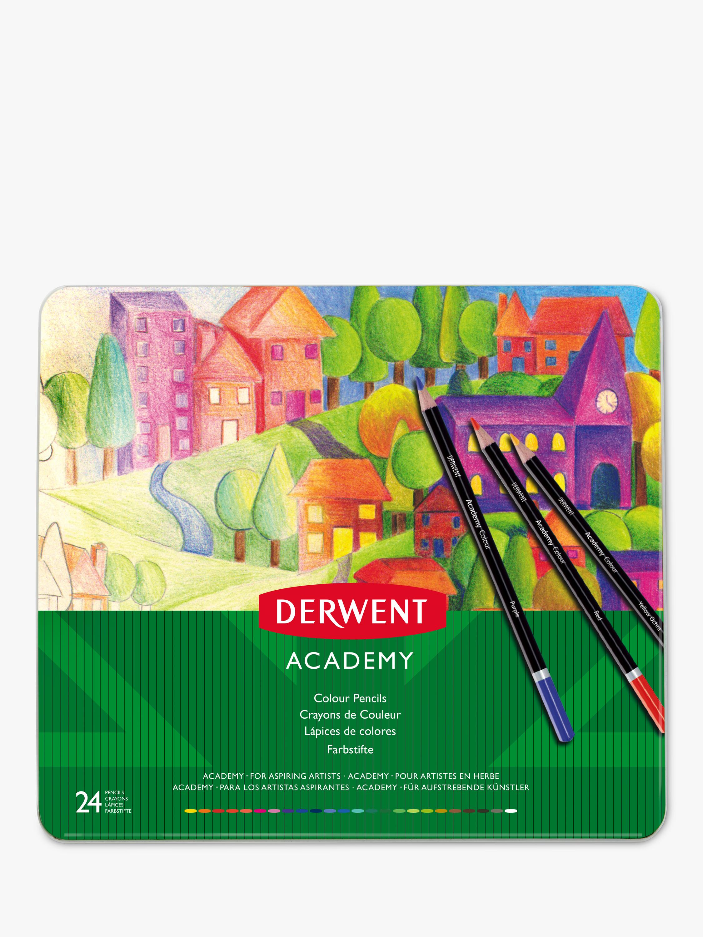 Derwent Academy colour pencils tin of 24, imported from the UK