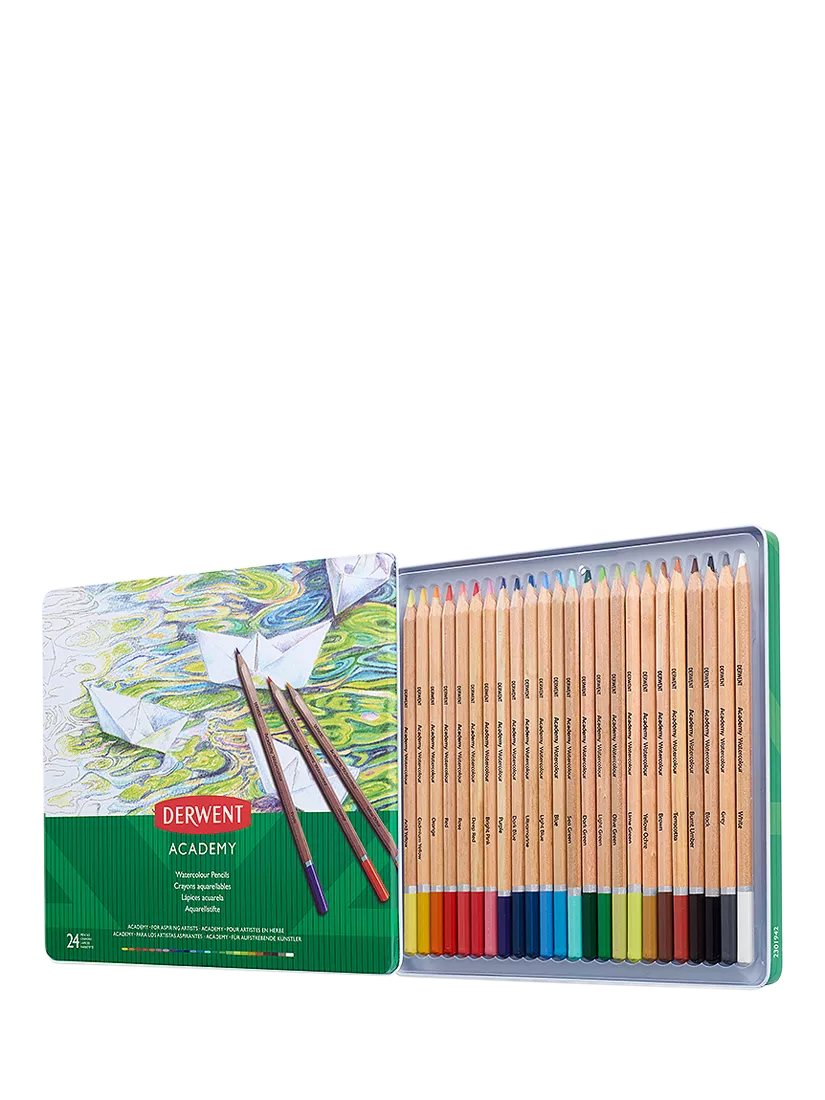 Derwent Academy watercolour pencils tin of 24, UK version