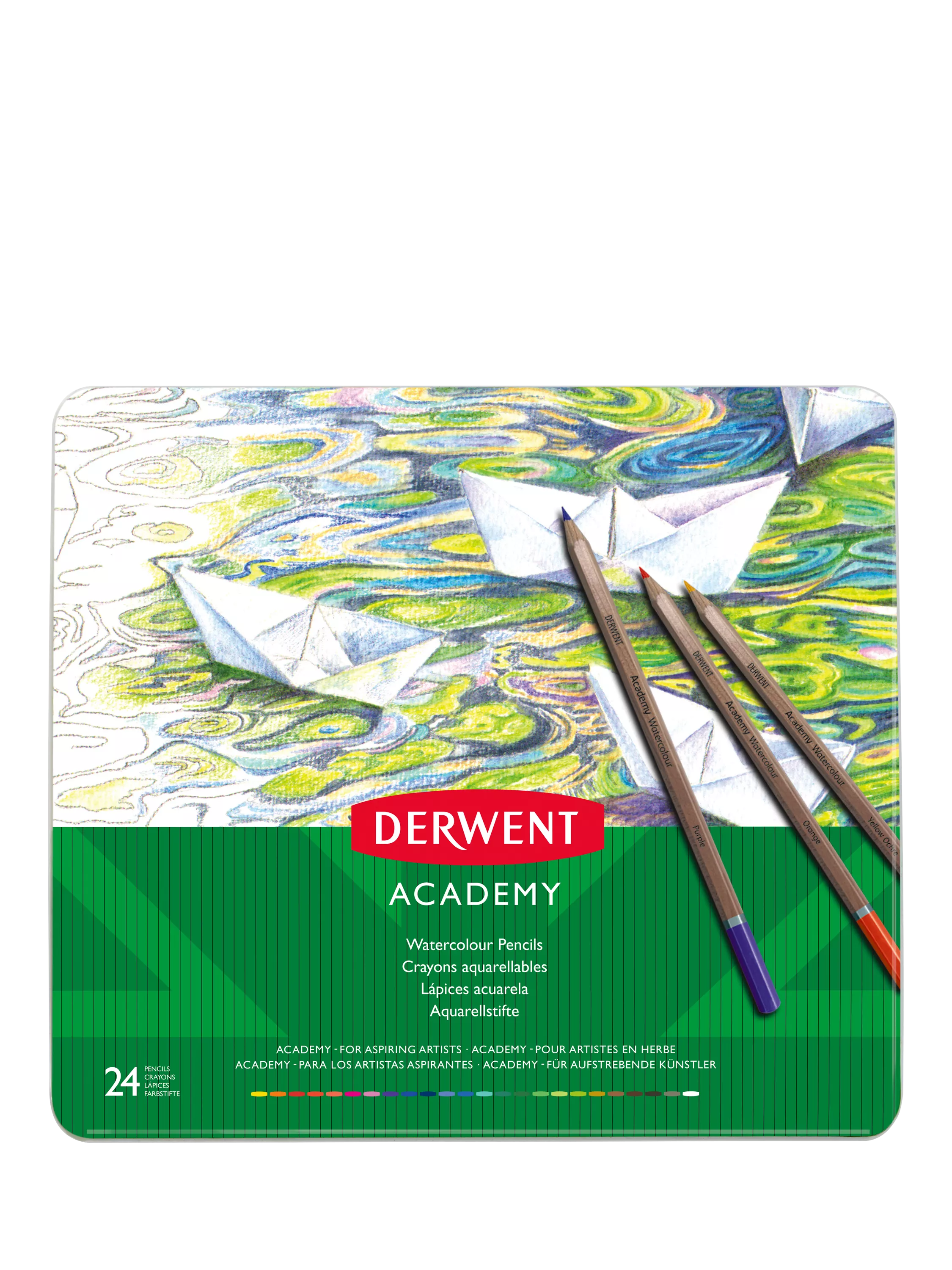 Derwent Academy watercolour pencils tin of 24, UK version