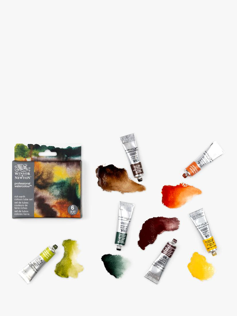 Winsor Newton Rich Earth watercolour set of 6, imported from the UK