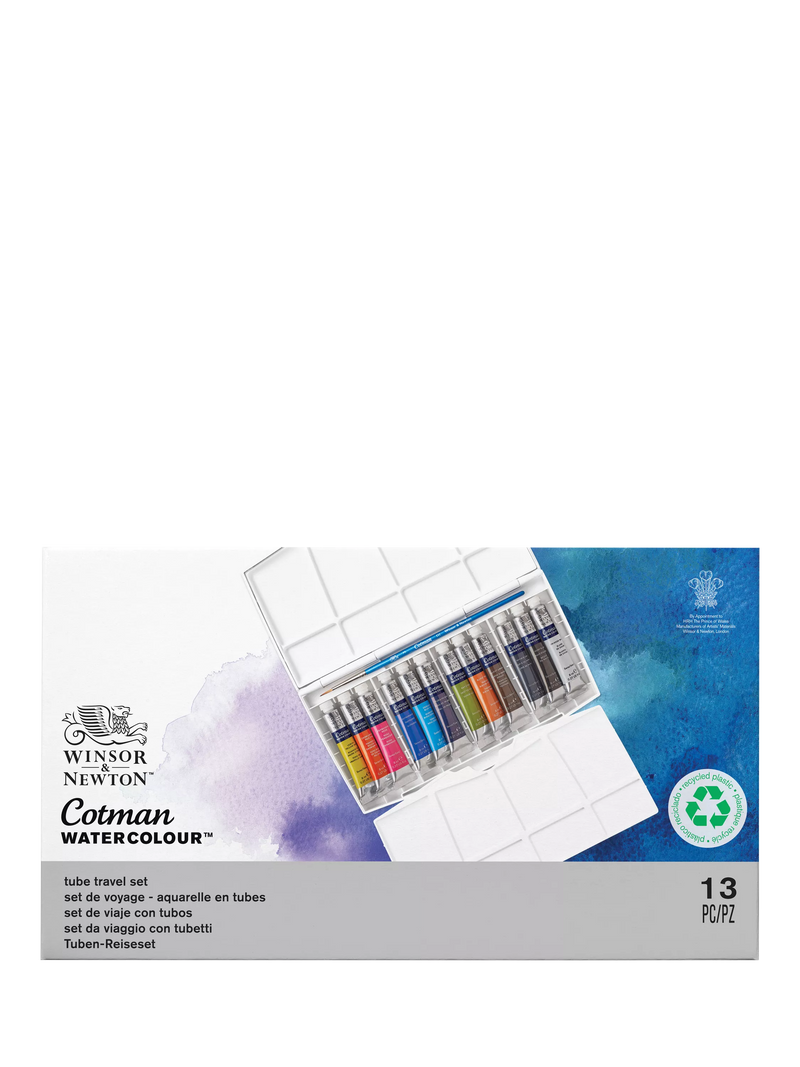 Winsor & Newton Cotman watercolour tube travel set 13 pieces (British brand)