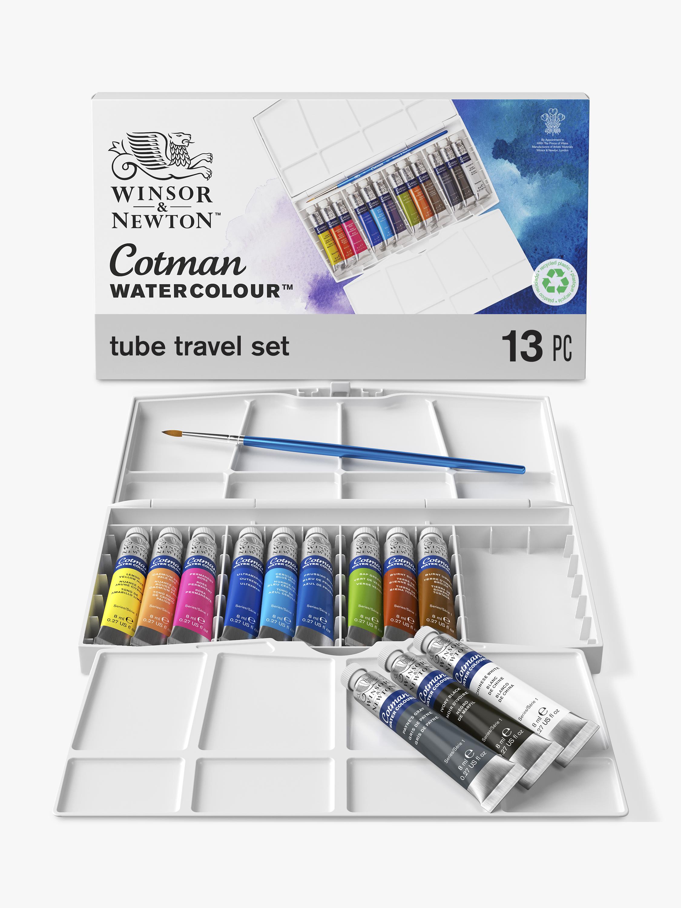 Winsor & Newton Cotman watercolour tube travel set 13 pieces (British brand)
