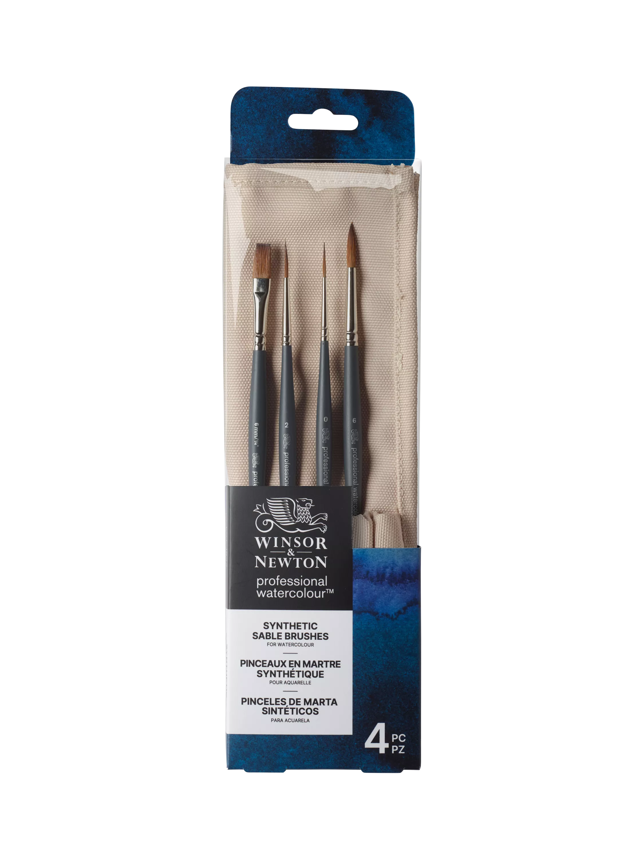Winsor & Newton professional watercolour brushes set of 4 - British product