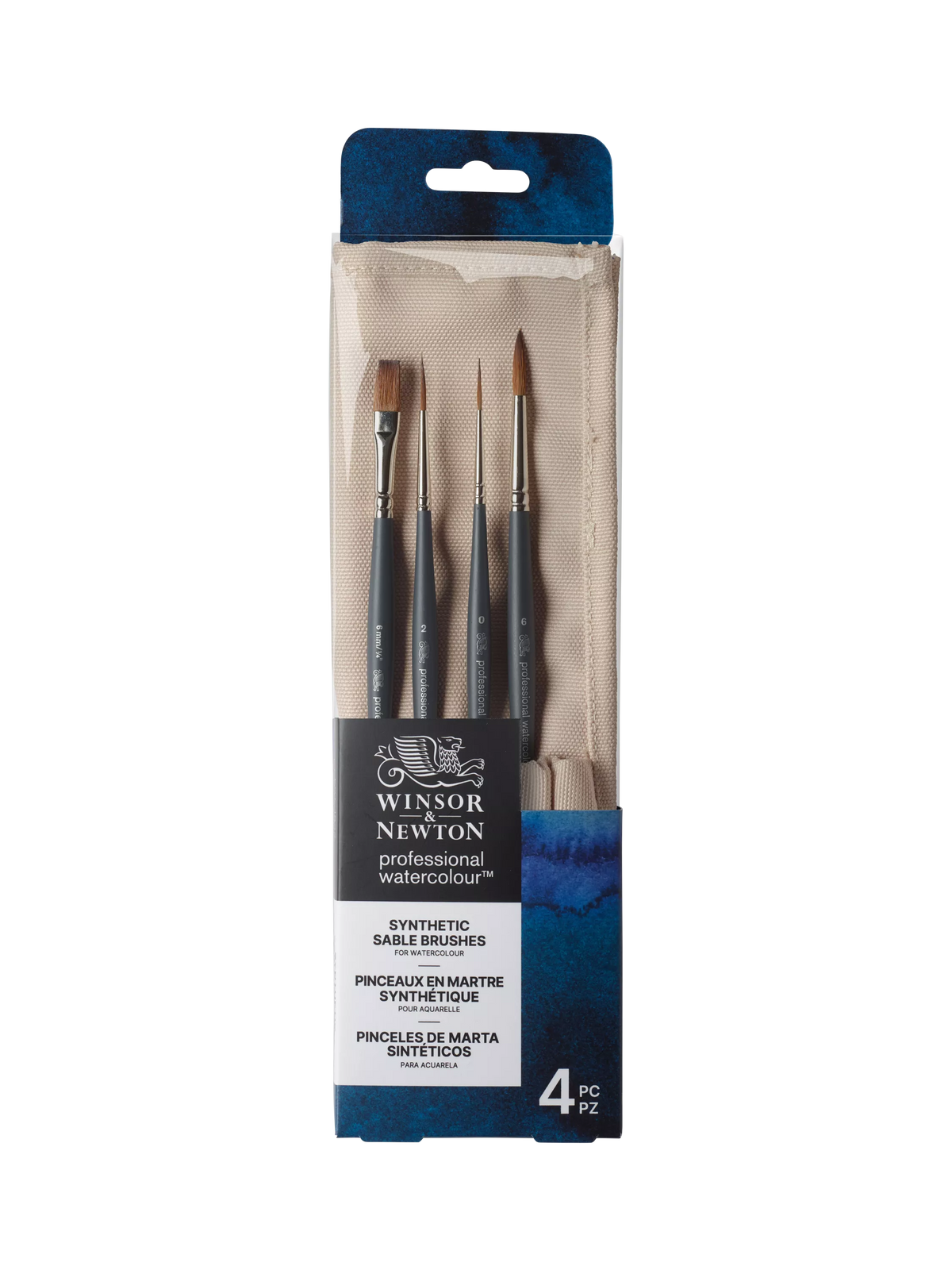 Winsor & Newton professional watercolour brushes set of 4 - British product