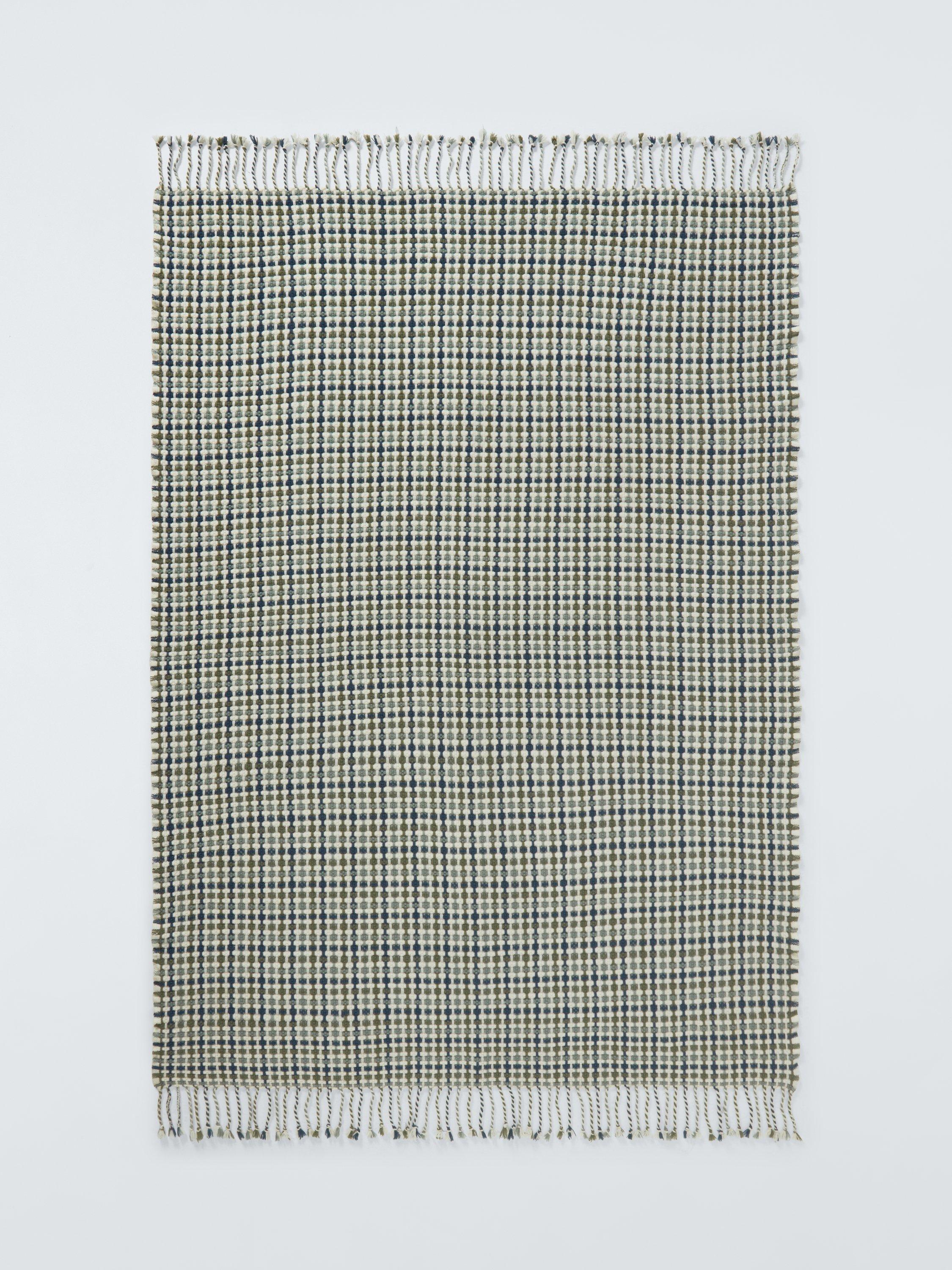 John Lewis wool throw in blue and green check - British product