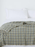 John Lewis wool throw in blue and green check - British product