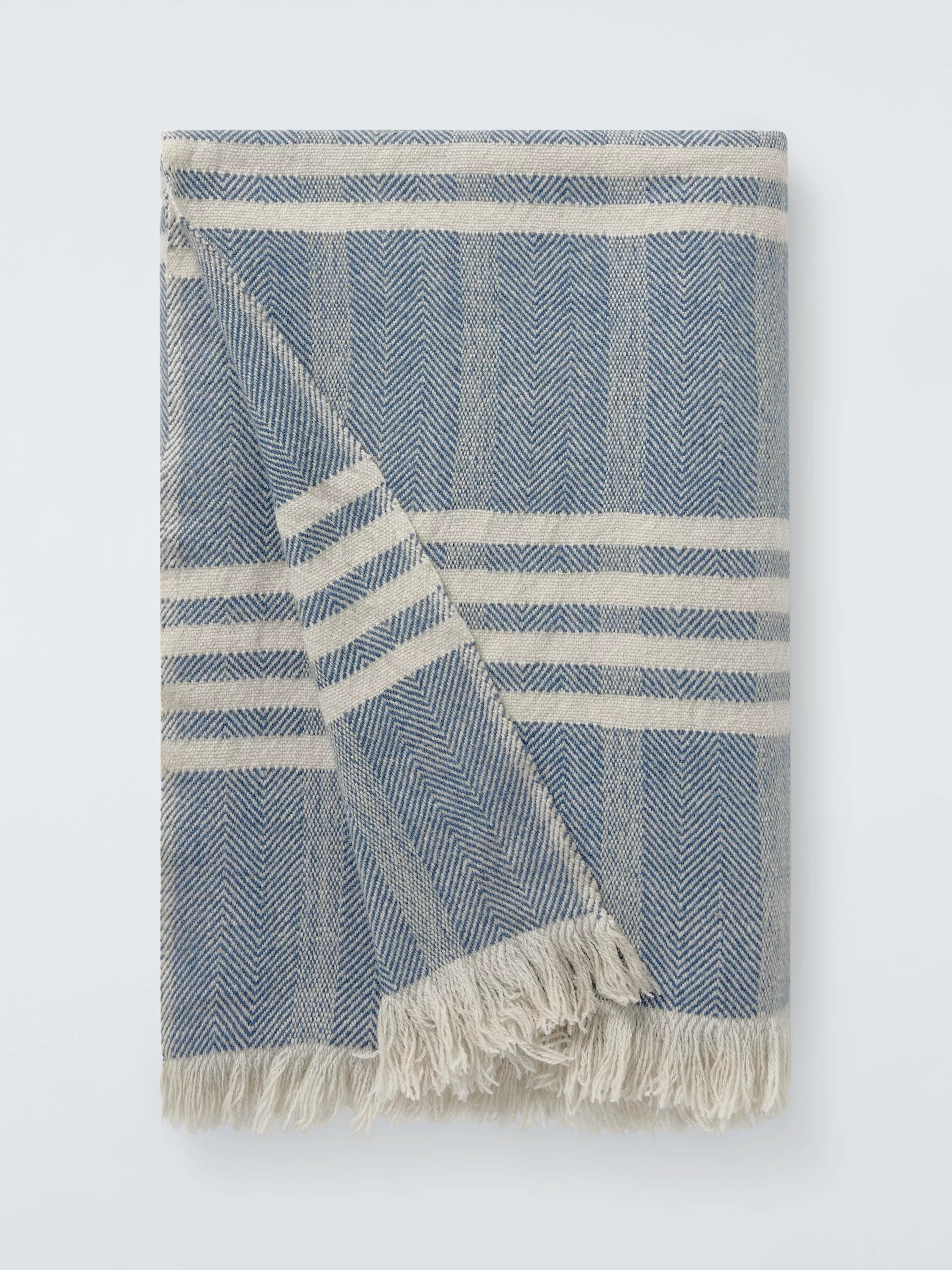 John Lewis Herringbone Woven Wool Throw 190 x 140cm
