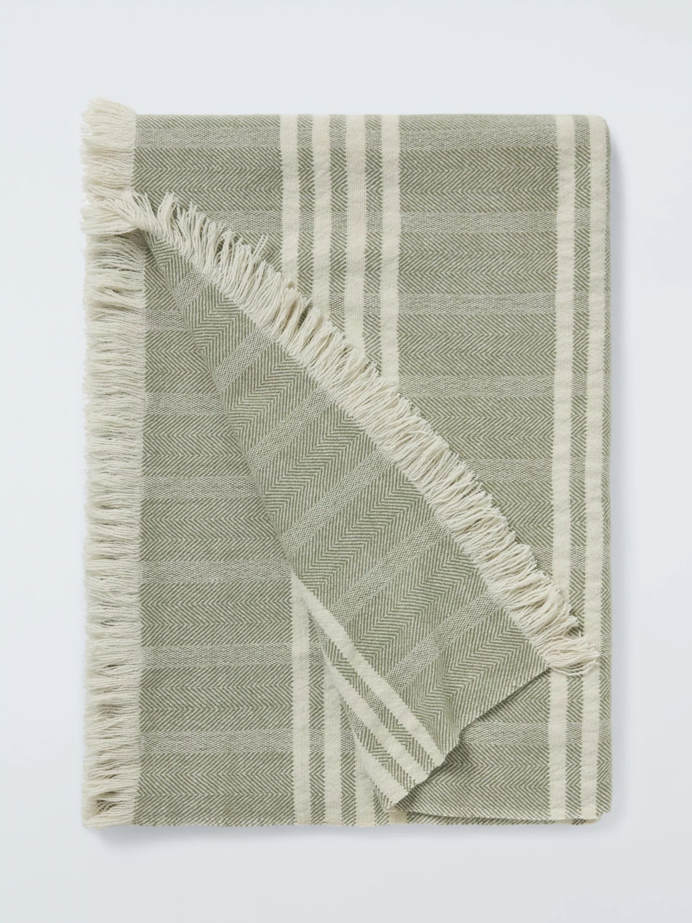 John Lewis Herringbone Woven Wool Throw 190 x 140cm
