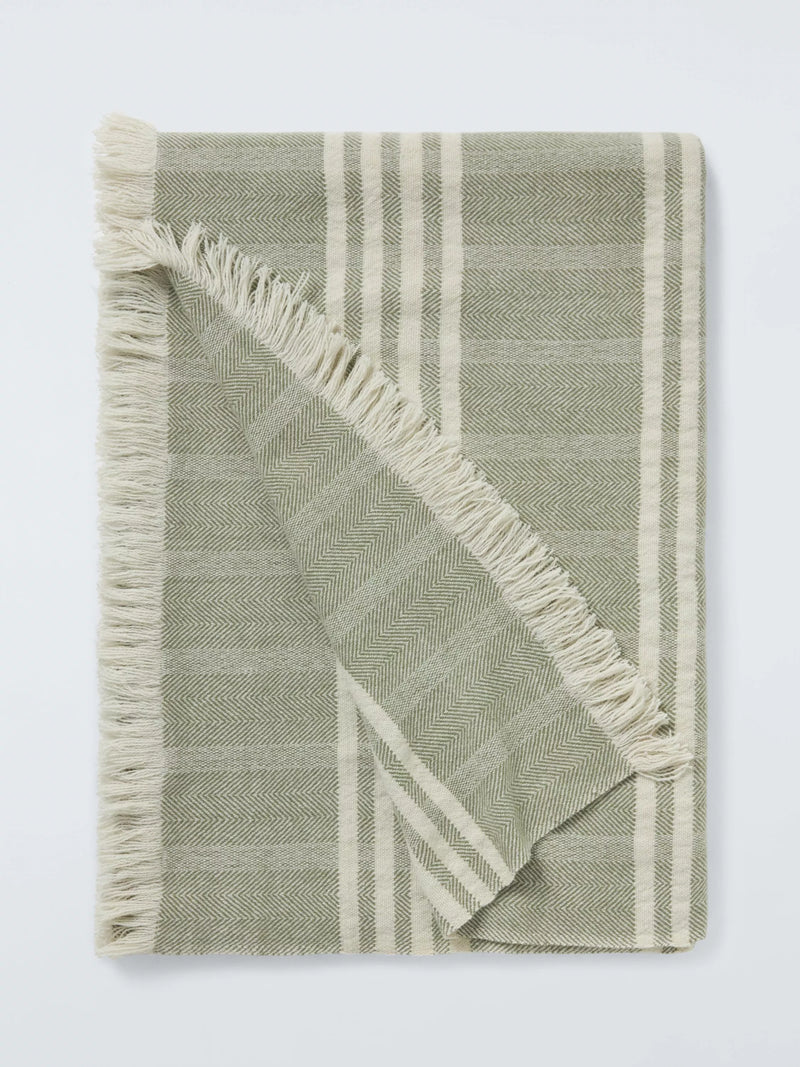 John Lewis Herringbone Woven Wool Throw 190 x 140cm