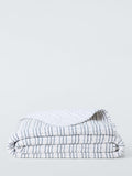 John Lewis striped cotton quilt blue king size (British brand)