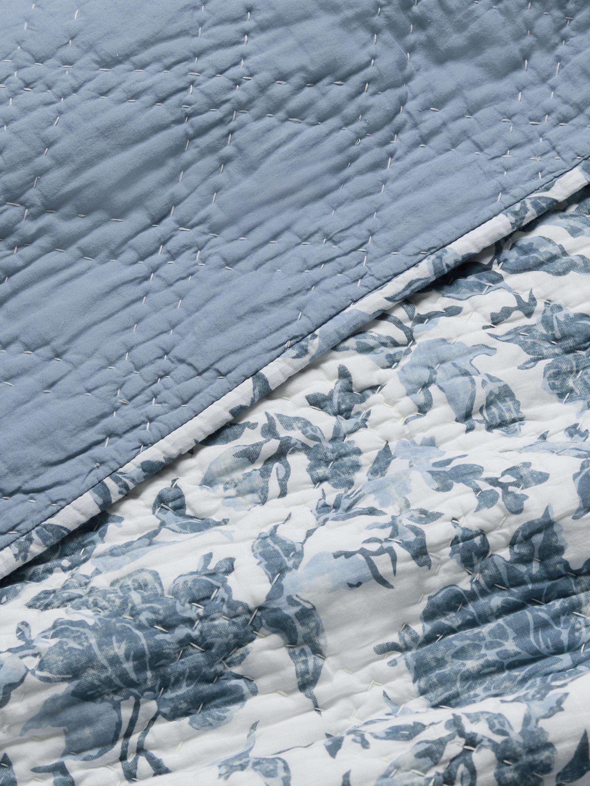 John Lewis blue floral quilt king size (British brand)