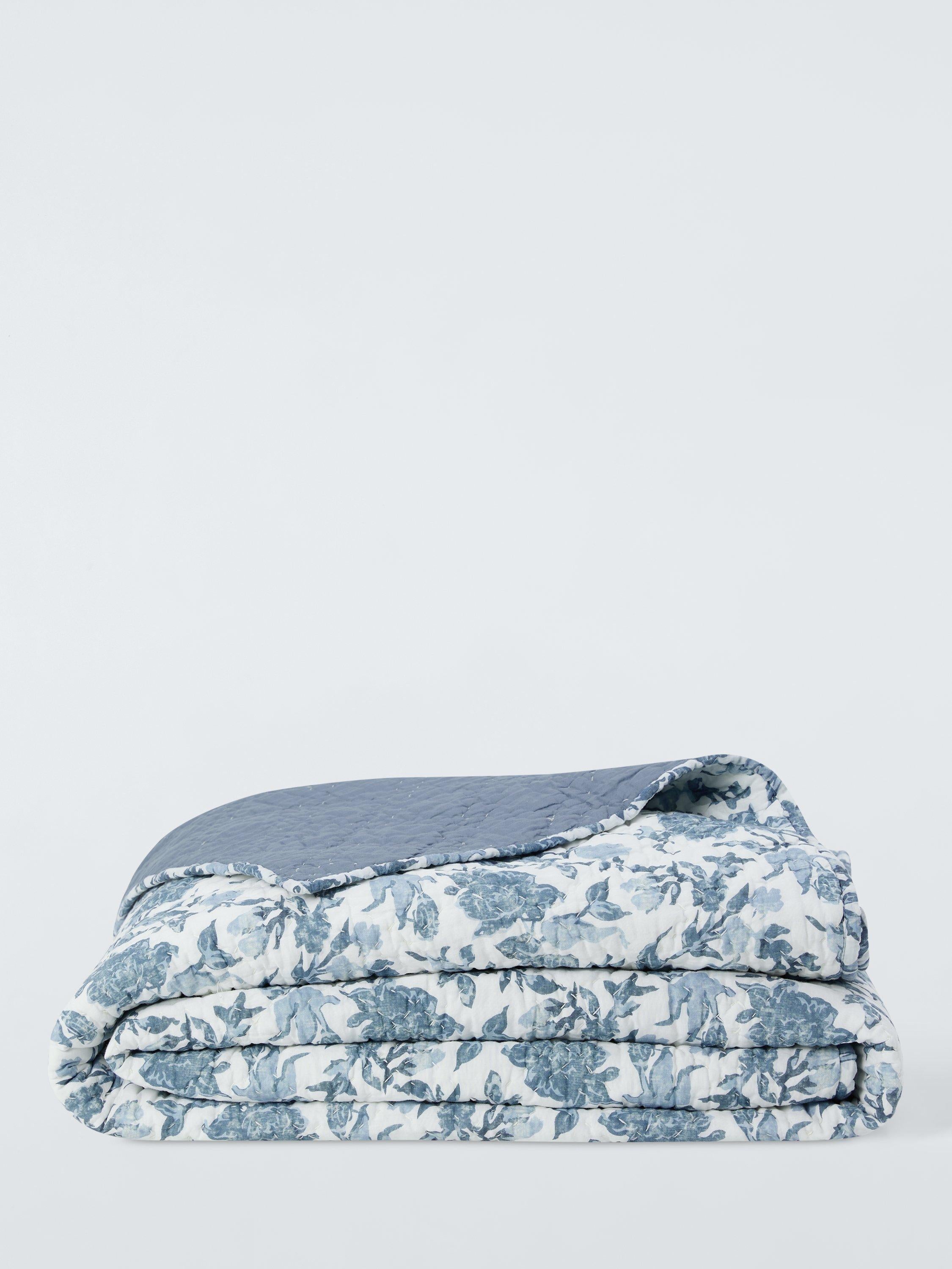 John Lewis blue floral quilt king size (British brand)