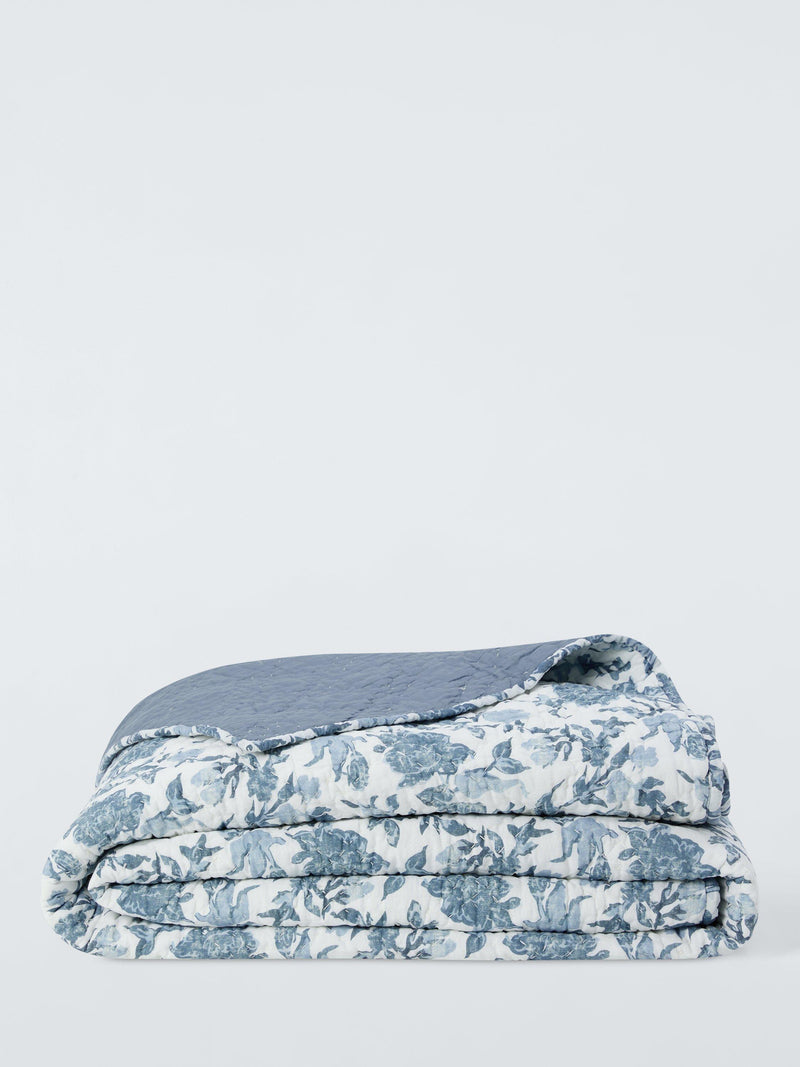 John Lewis blue floral quilt king size (British brand)