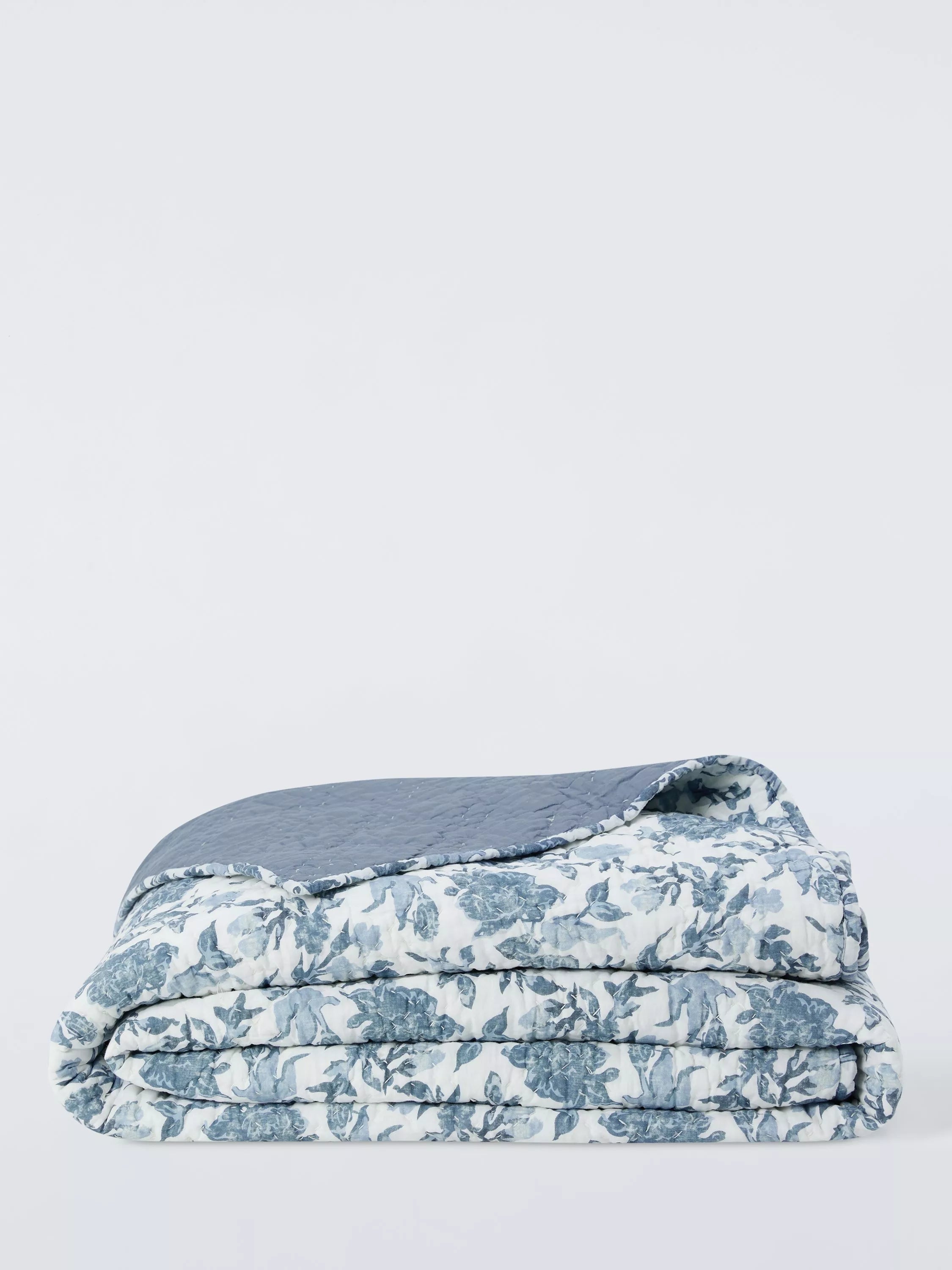 John Lewis blue floral quilt king size (British brand)