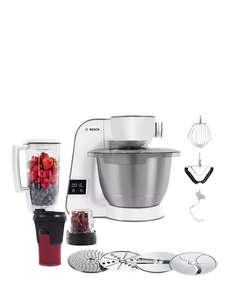 Bosch MUM5XW49GB 8-in-1 Stand Mixer Scale & Coffee Grinder, White