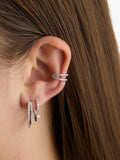 Astrid and Miyu Illusion Crystal Hoop Earrings silver - British product