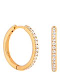 Astrid & Miyu Essential Crystal Hoop Earrings 25mm