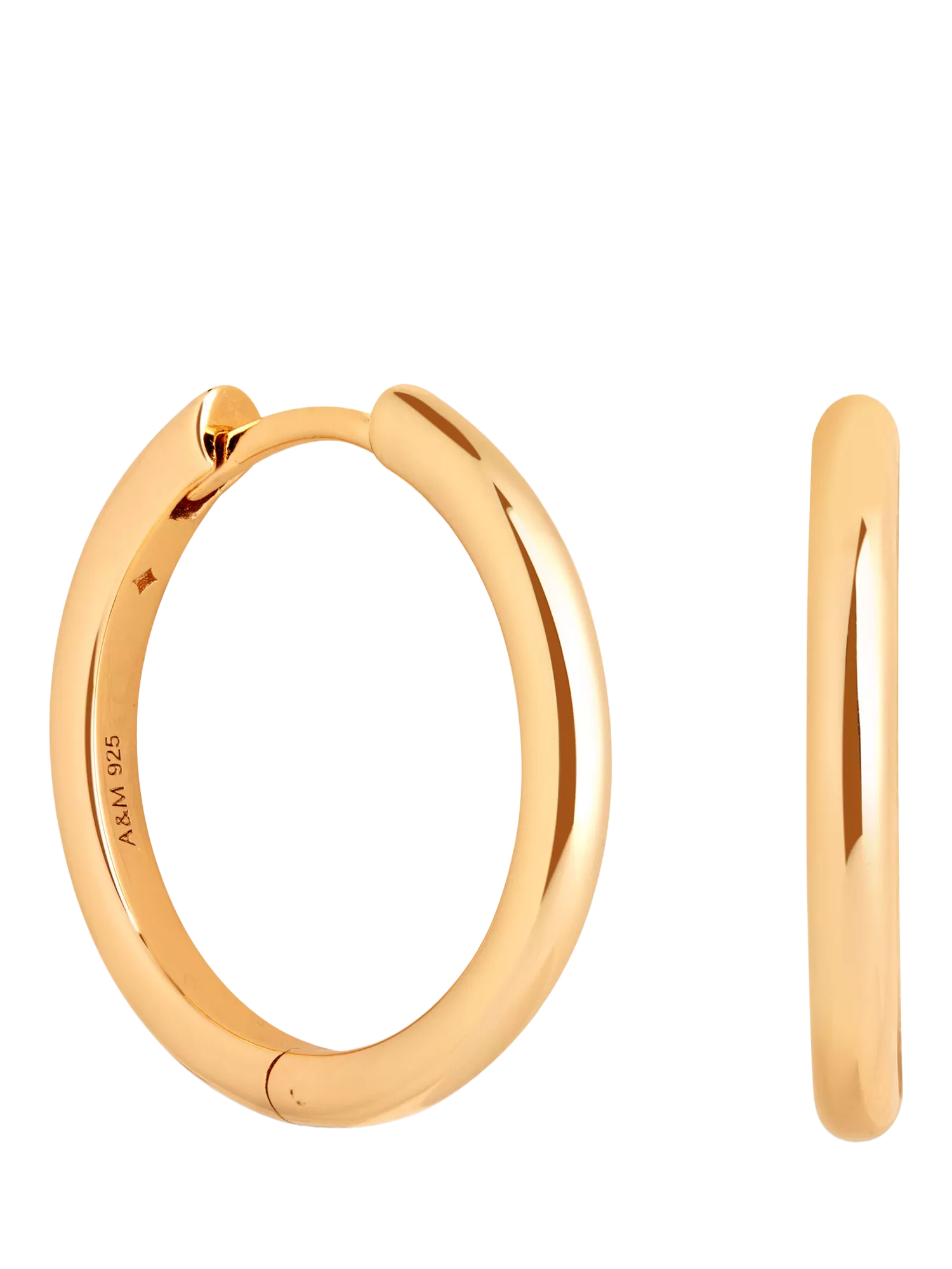Astrid & Miyu medium hoop earrings 20mm gold (British brand)