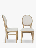 Laura Ashley upholstered dining chair set of 2 oak natural - British product