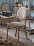 Laura Ashley upholstered dining chair set of 2 oak natural - British product