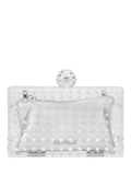 Carvela Cristallo Embellished Clutch Bag, Silver
