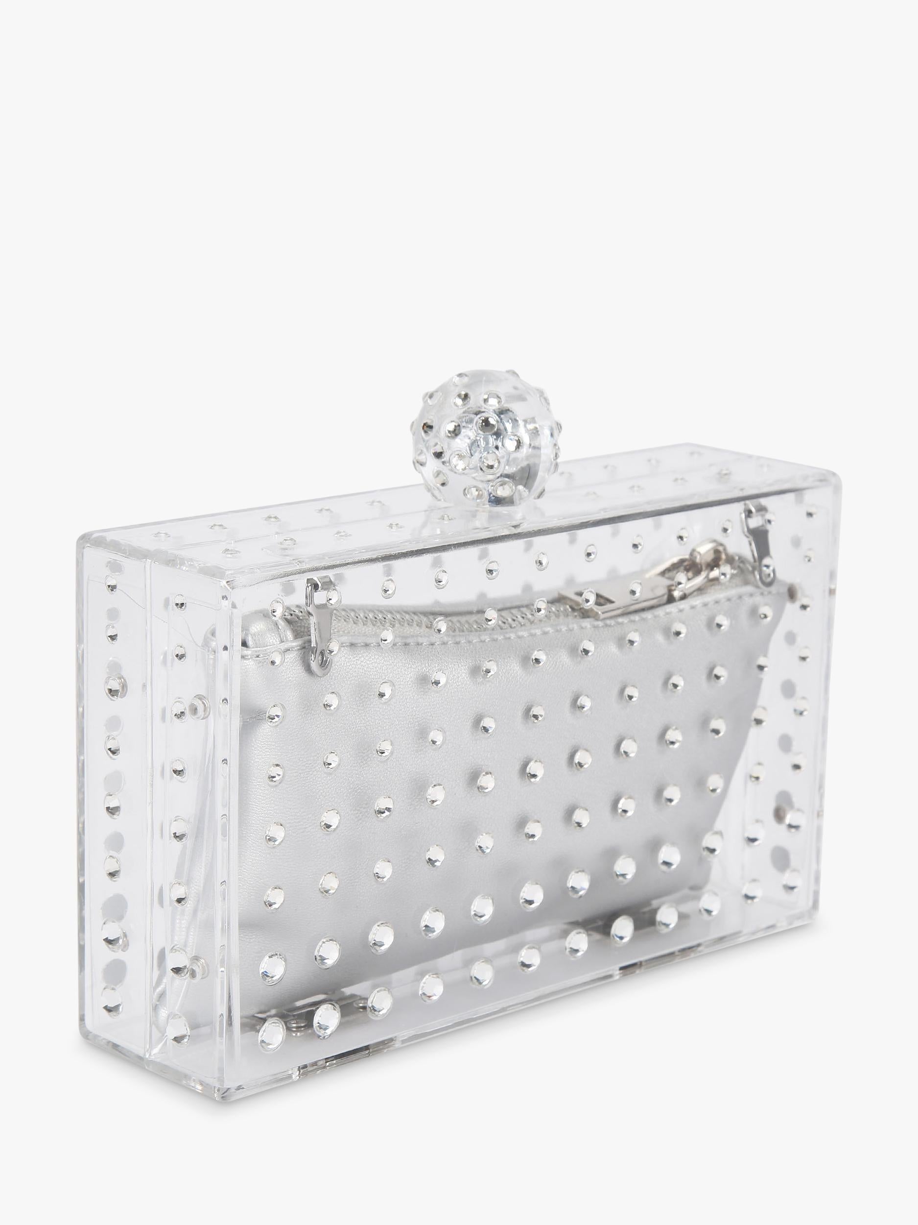 Carvela Cristallo Embellished Clutch Bag, imported from the UK