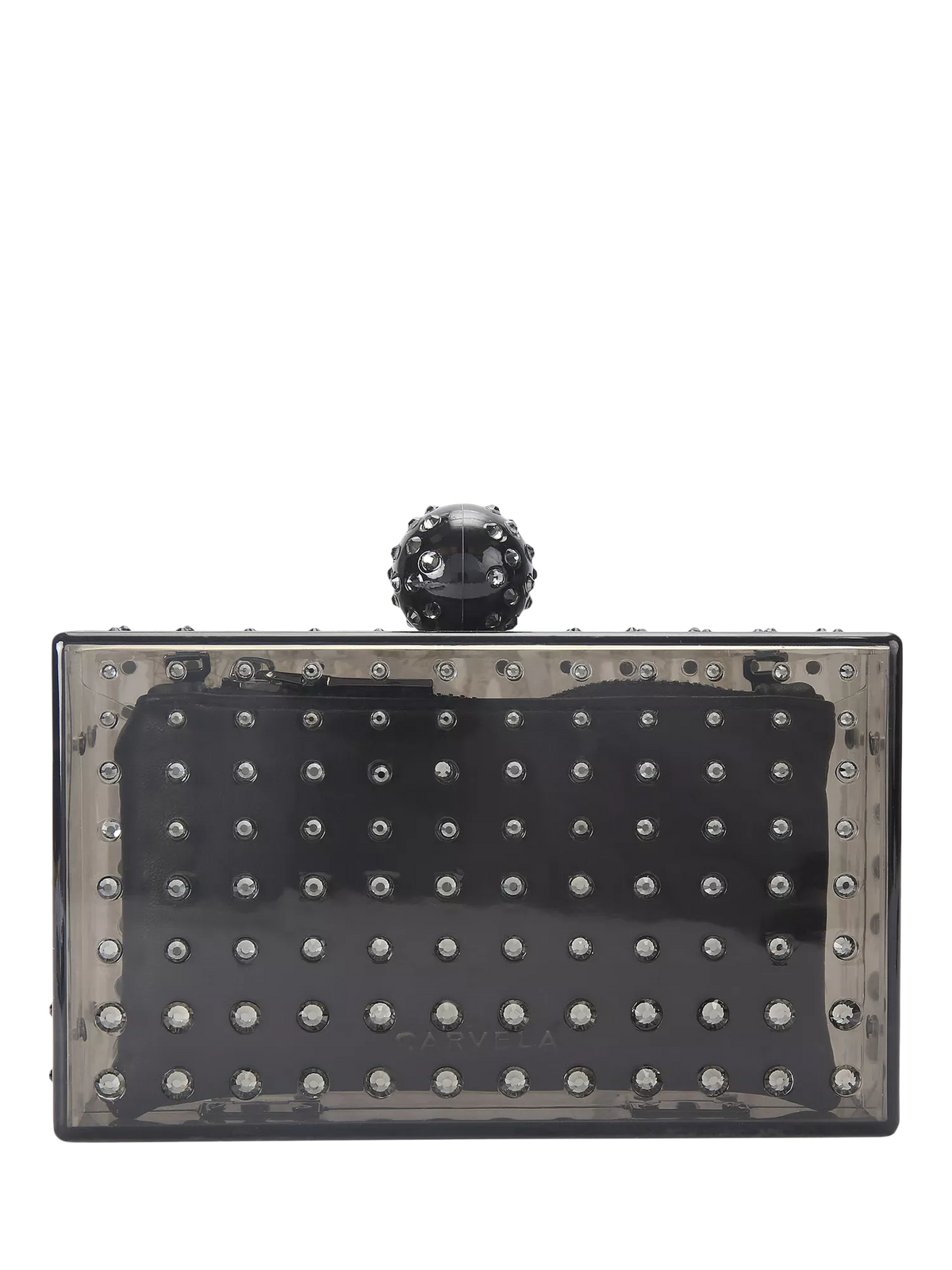 Carvela Cristallo Embellished Clutch Bag, imported from the UK