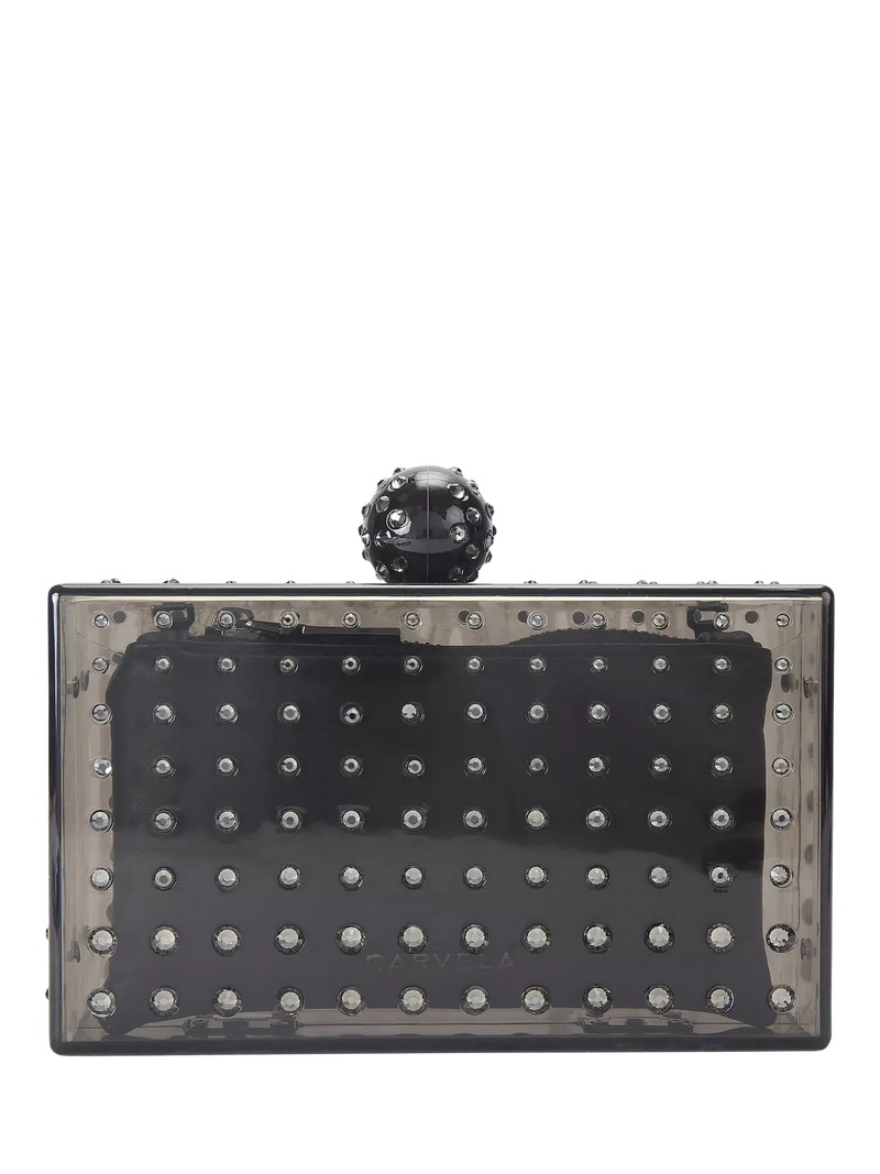 Carvela Cristallo Embellished Clutch Bag, imported from the UK