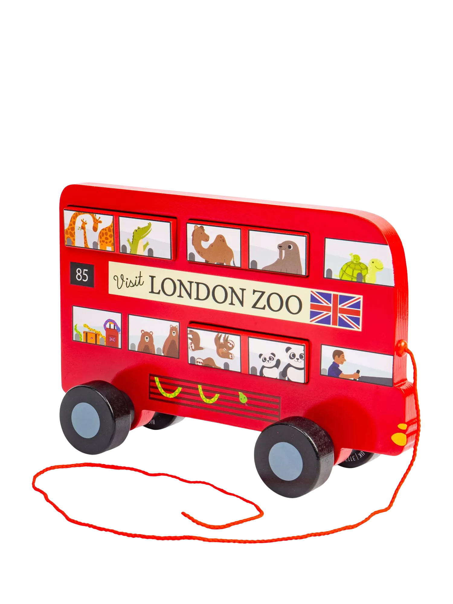 Bigjigs Toys London Bus pull-along toy - British product