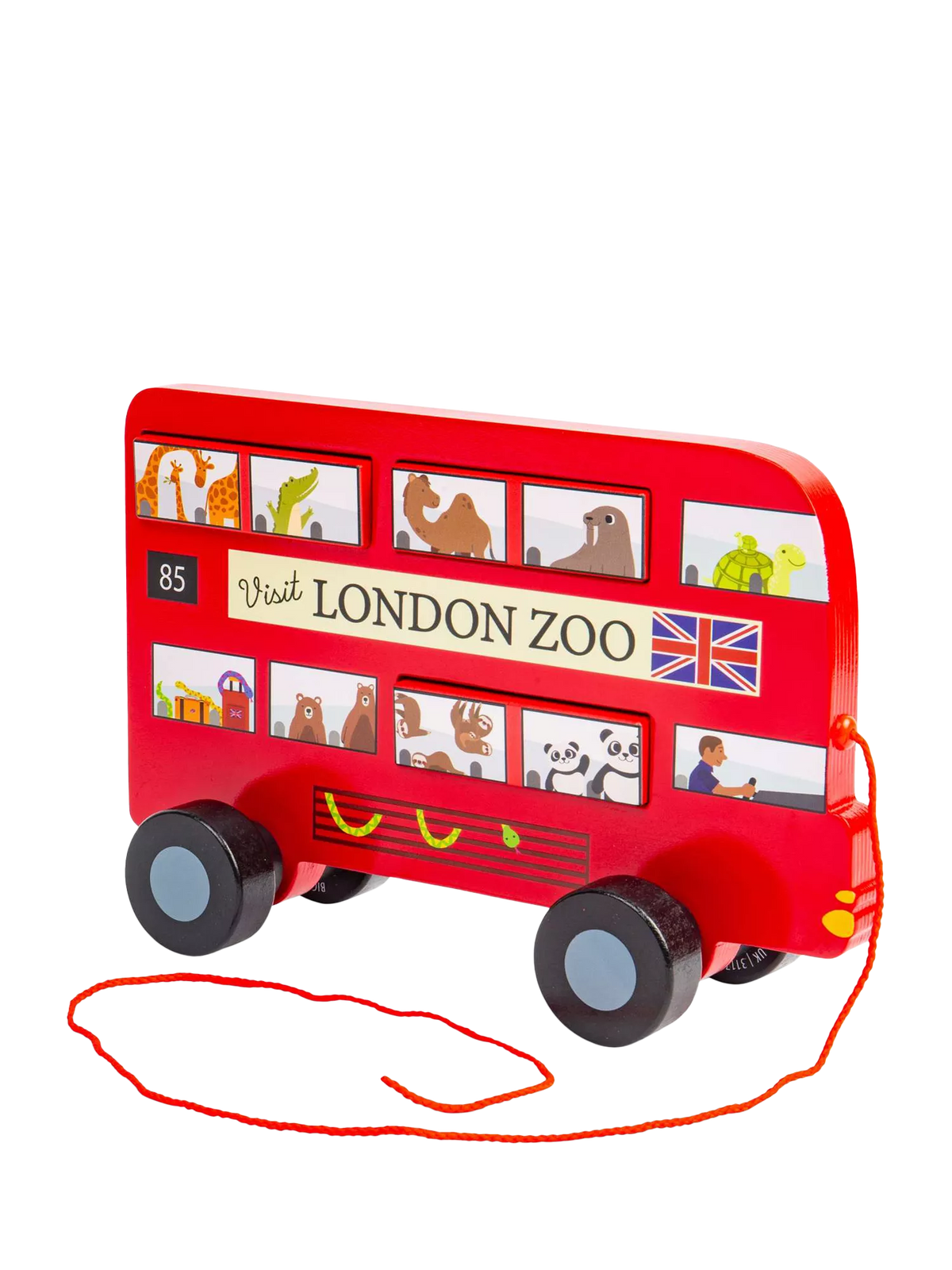 Bigjigs Toys London Bus pull-along toy - British product