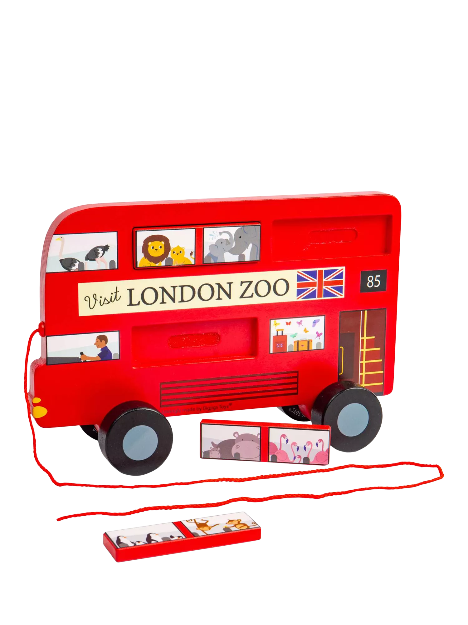 Bigjigs Toys London Bus pull-along toy - British product