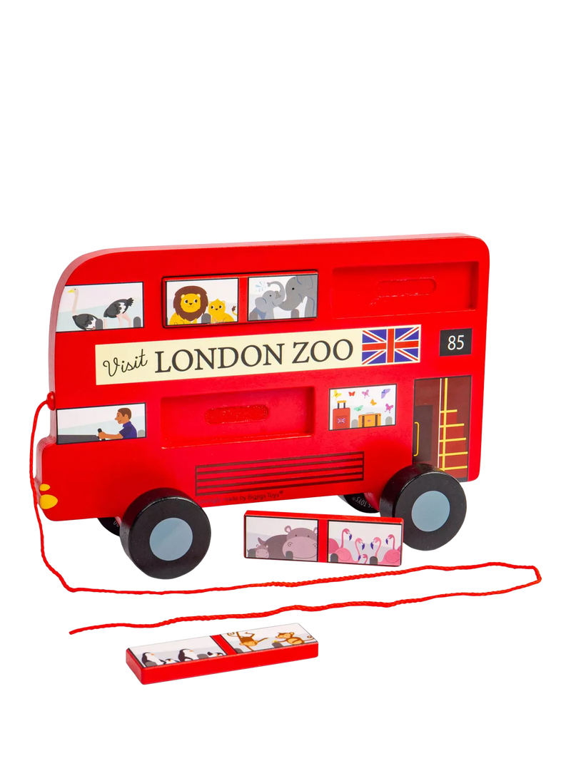 Bigjigs Toys London Bus pull-along toy - British product