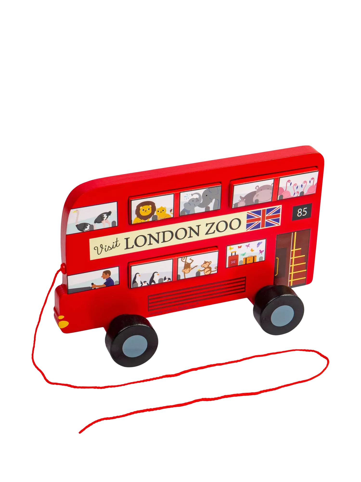 Bigjigs Toys London Bus pull-along toy - British product