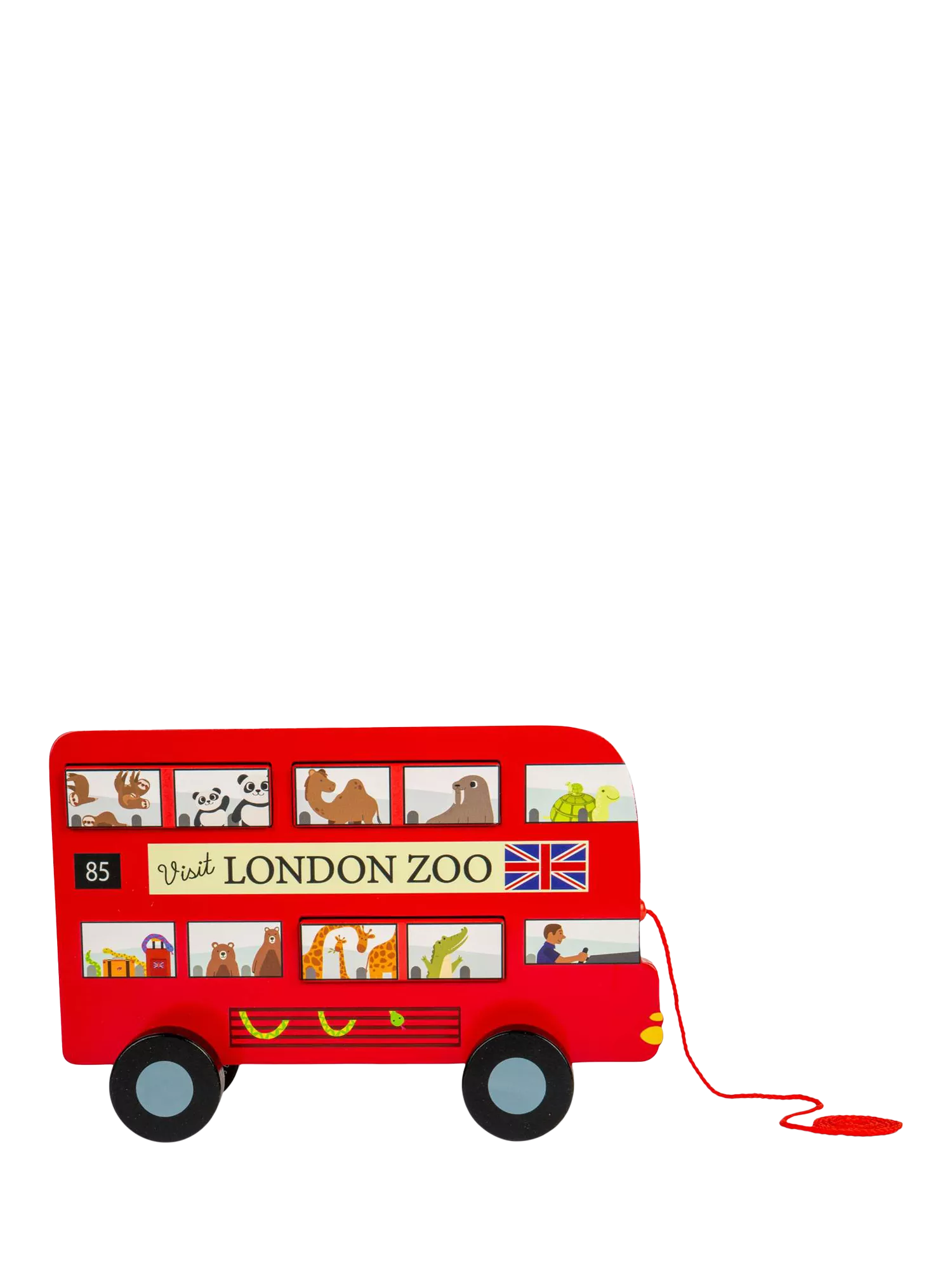 Bigjigs Toys London Bus pull-along toy - British product