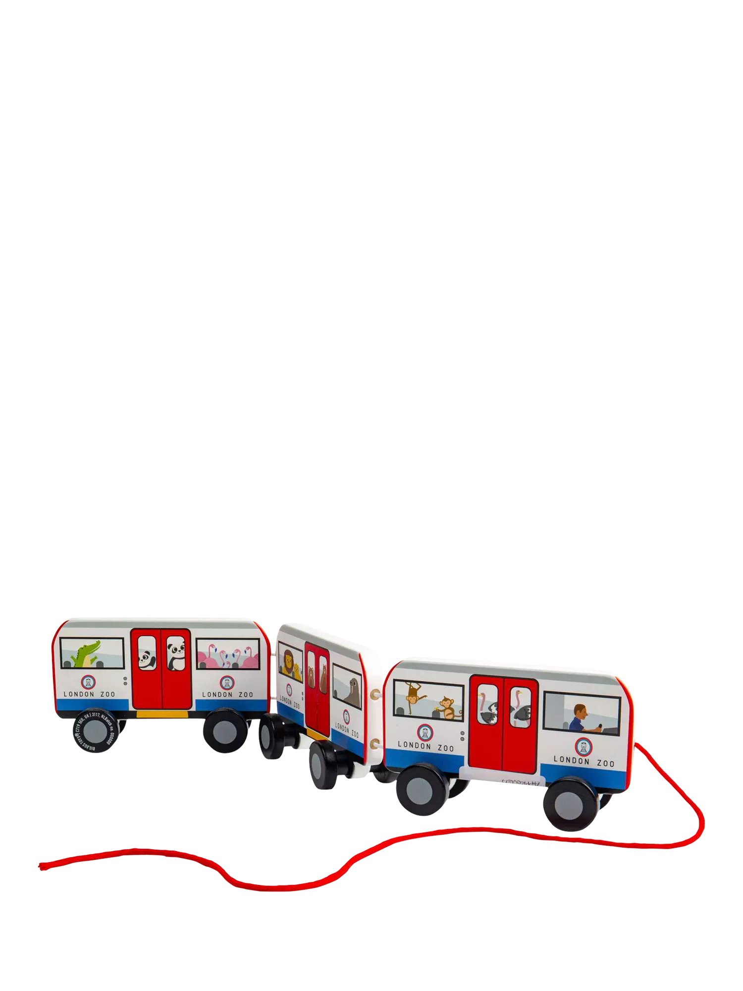 Bigjigs Toys wooden London tube pull-along toy - British product