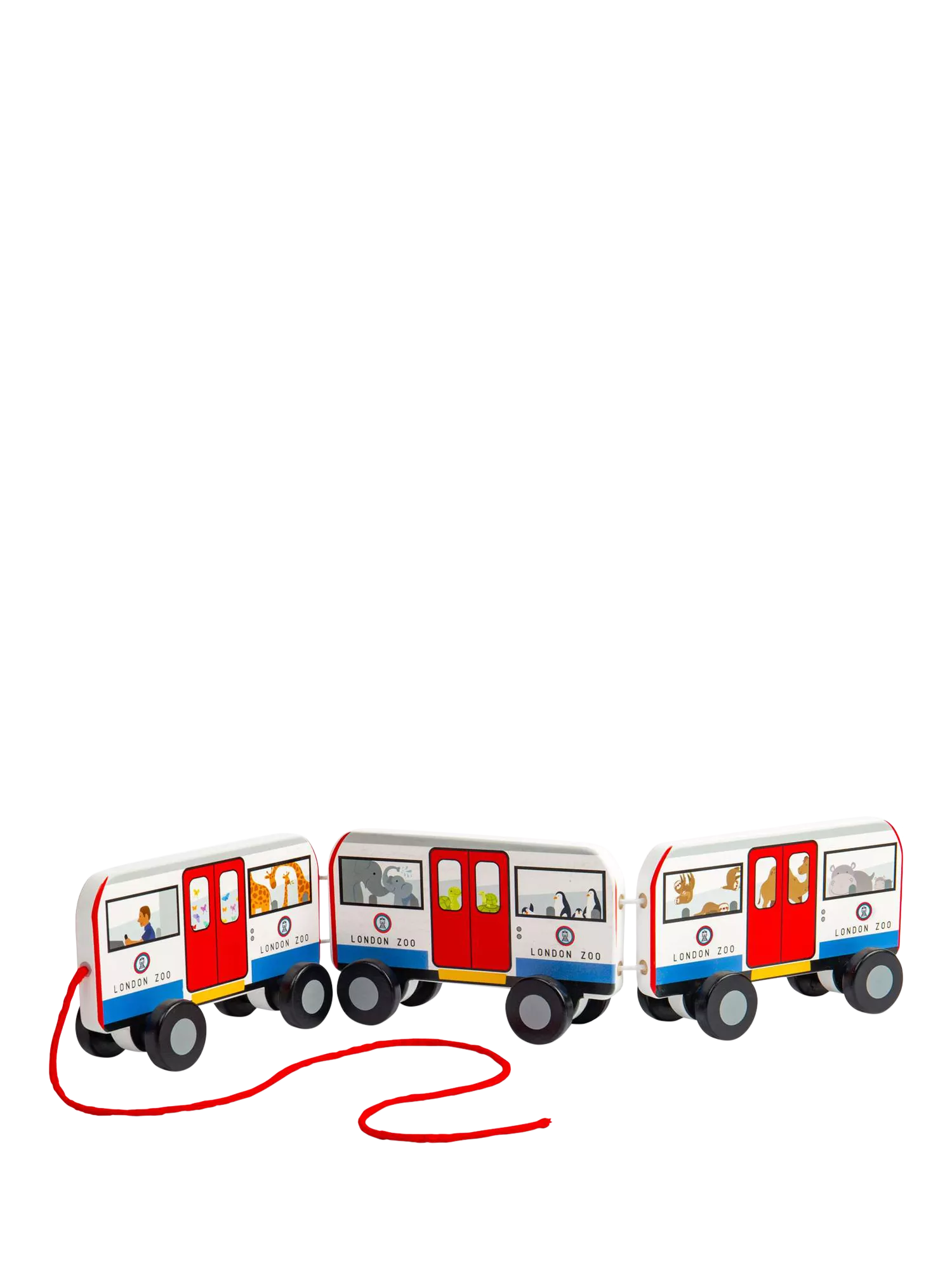 Bigjigs Toys wooden London tube pull-along toy - British product
