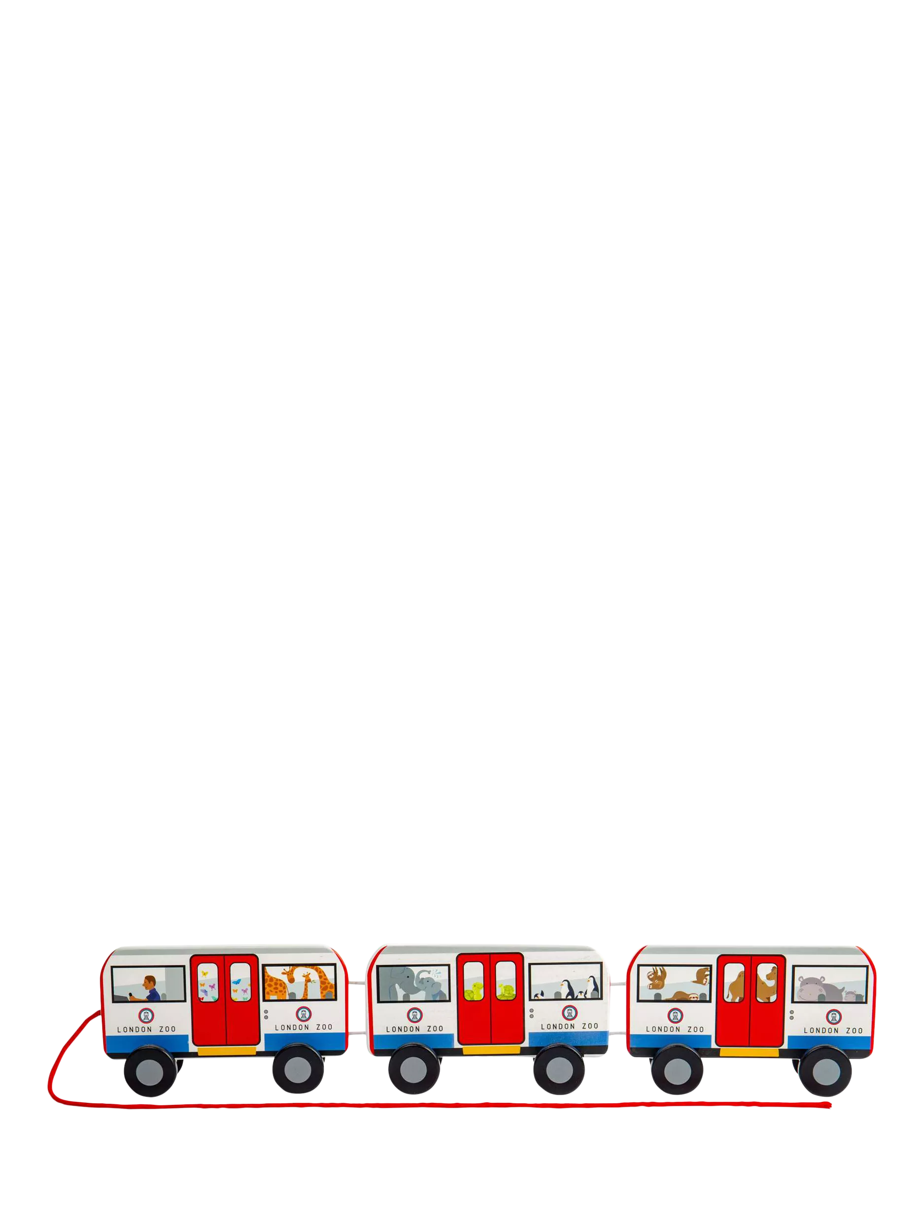 Bigjigs Toys wooden London tube pull-along toy - British product