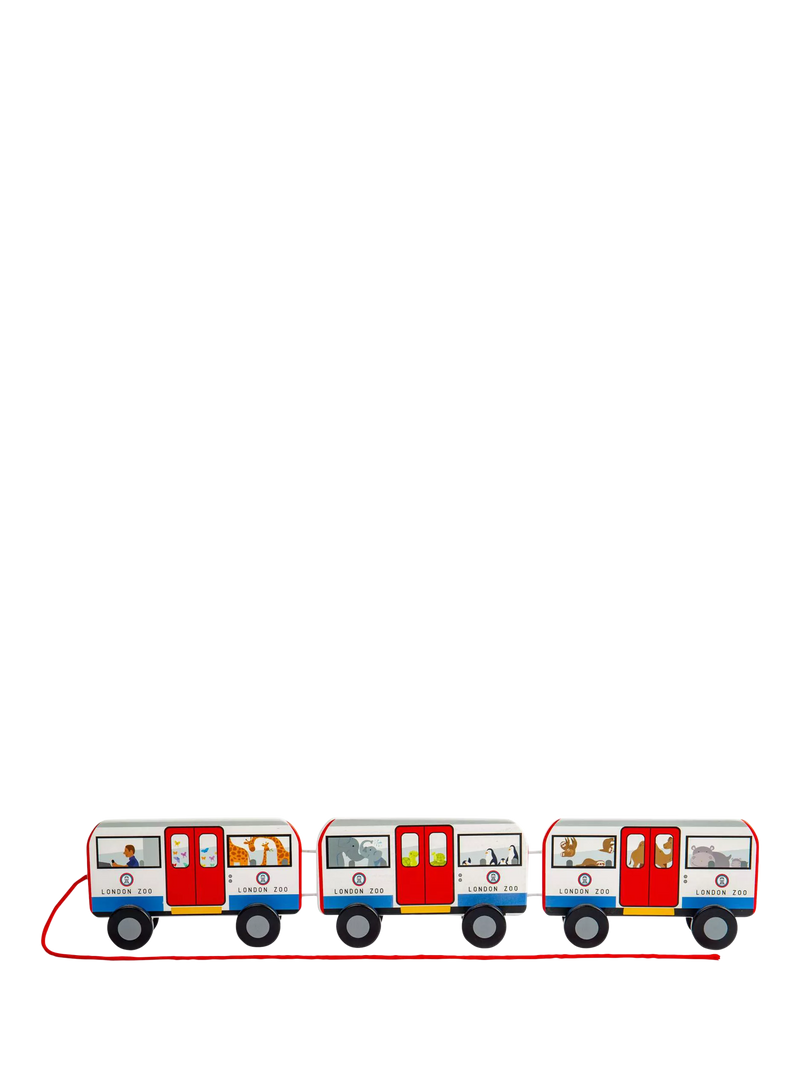 Bigjigs Toys wooden London tube pull-along toy - British product