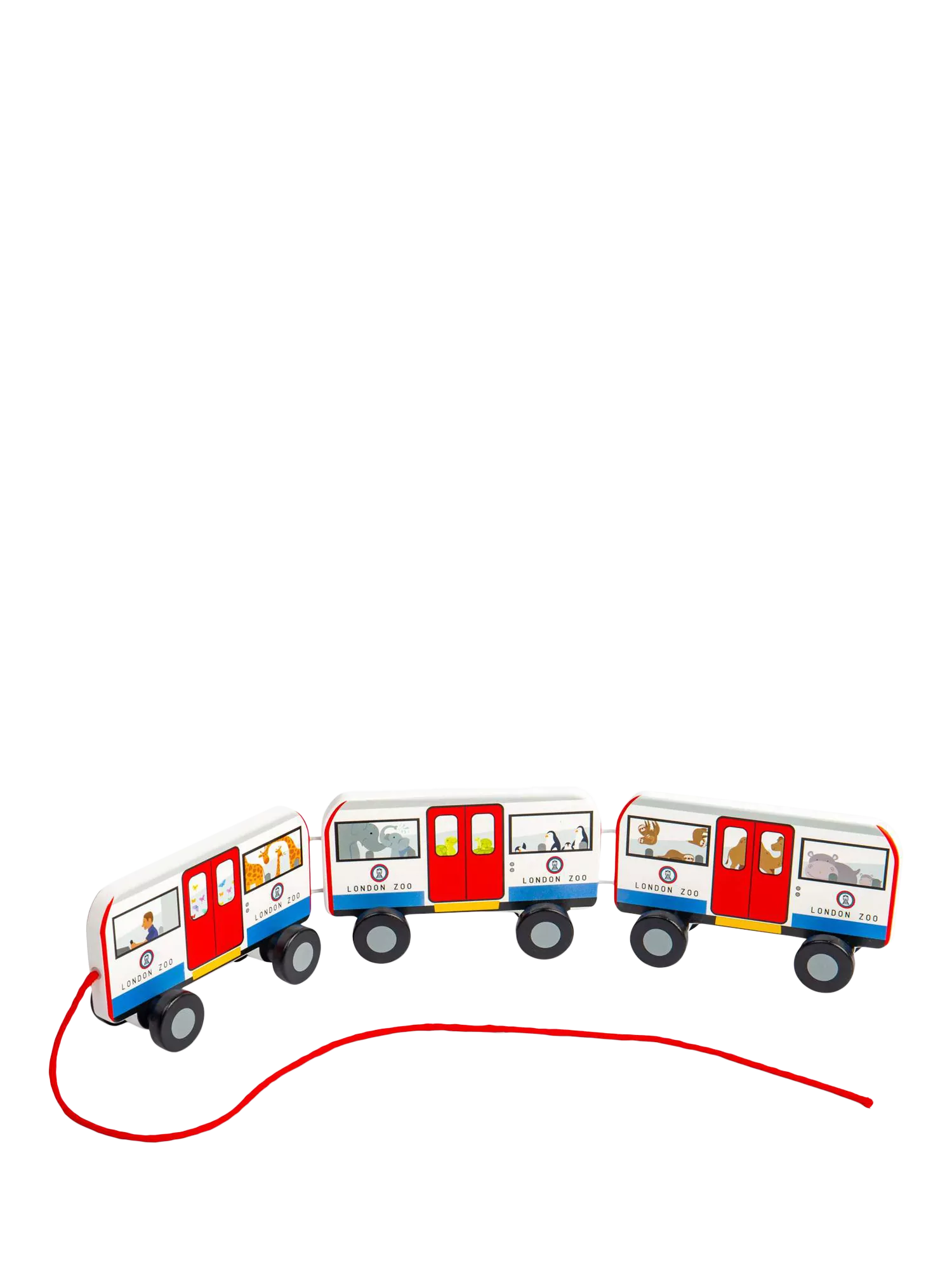 Bigjigs Toys wooden London tube pull-along toy - British product