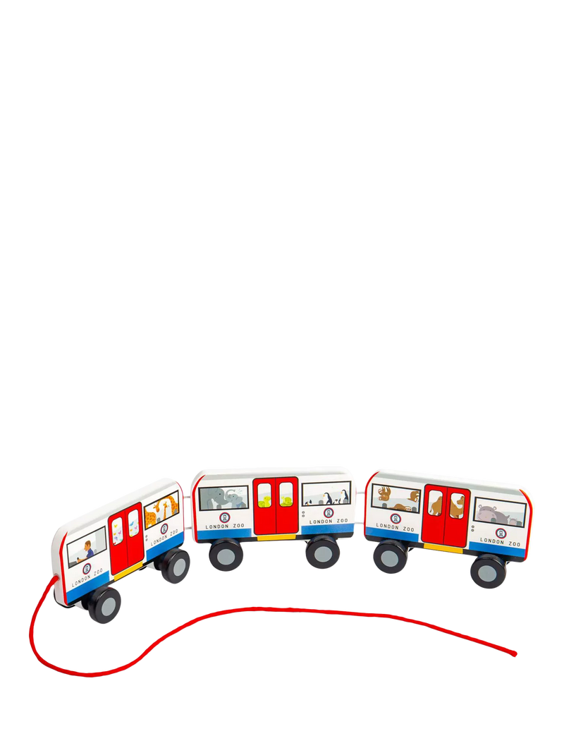 Bigjigs Toys wooden London tube pull-along toy - British product