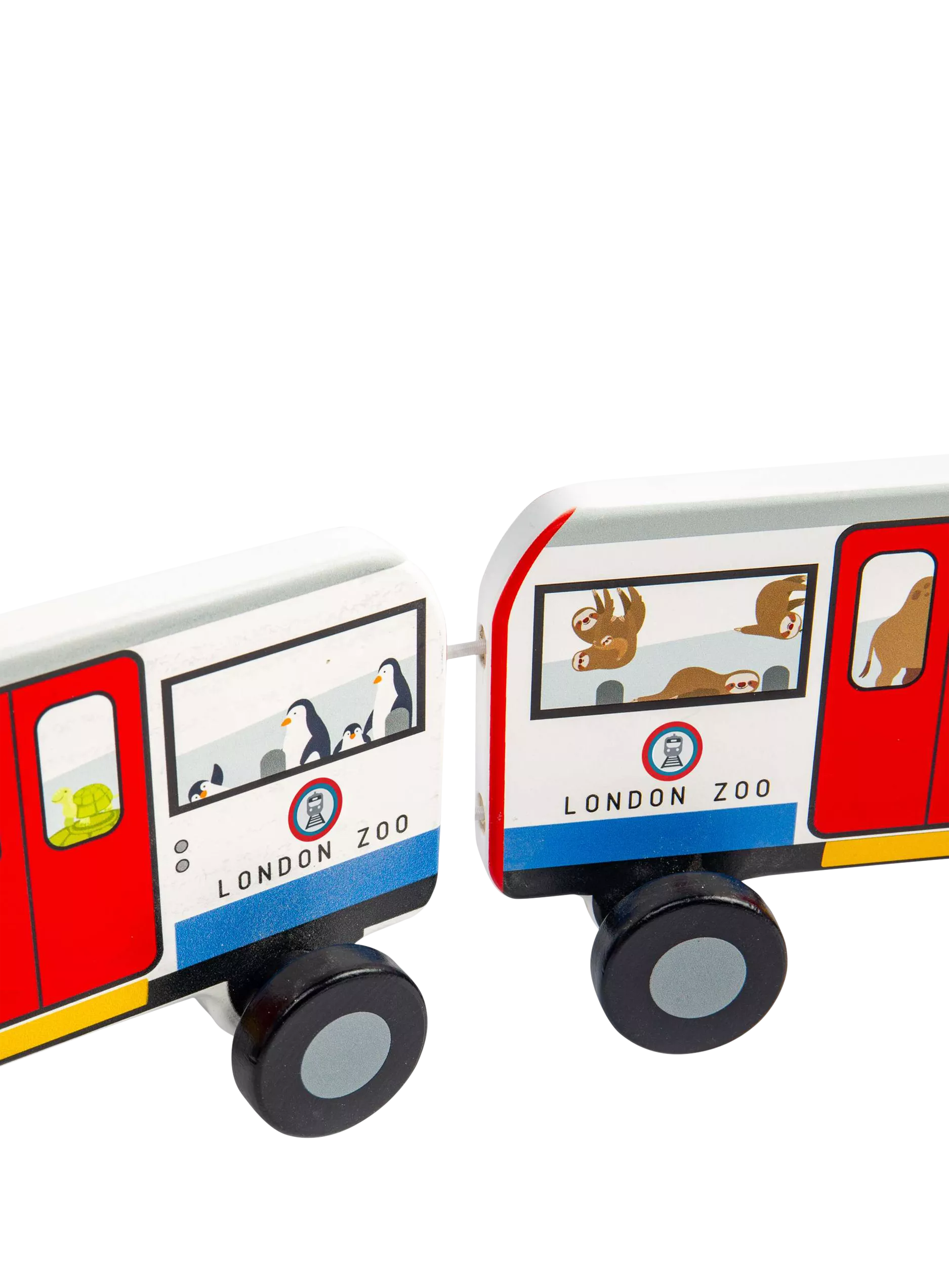 Bigjigs Toys wooden London tube pull-along toy - British product