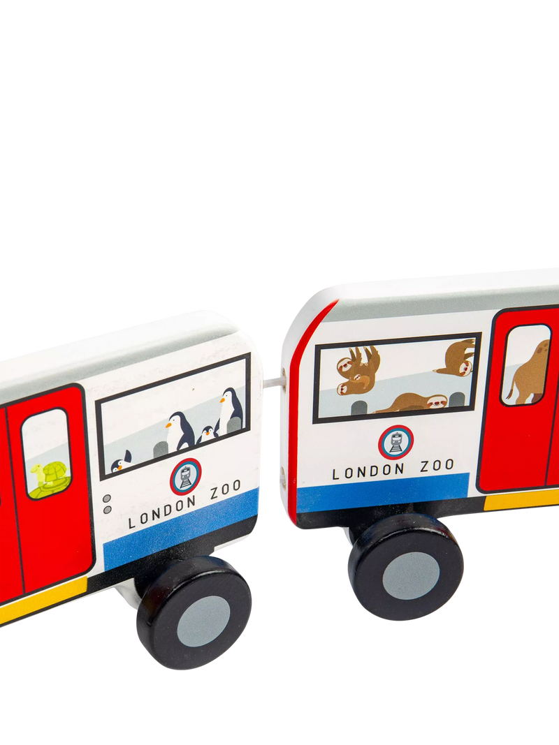 Bigjigs Toys wooden London tube pull-along toy - British product