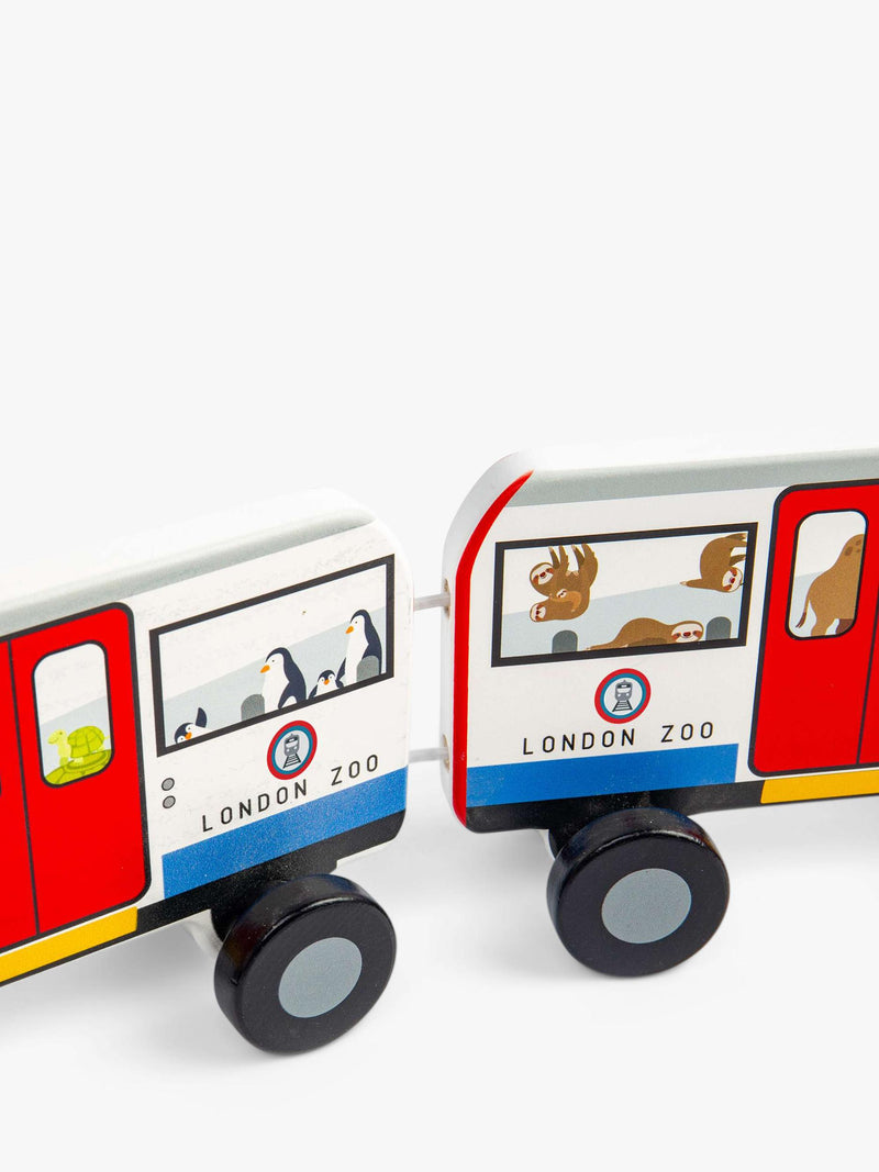 Bigjigs Toys wooden London tube pull-along toy - British product