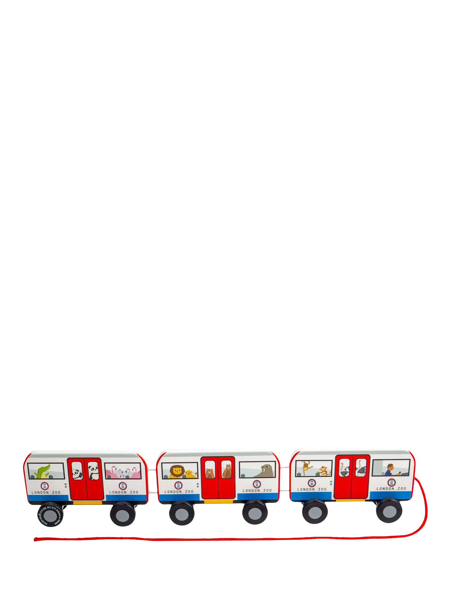 Bigjigs Toys wooden London tube pull-along toy - British product