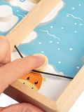 Bigjigs Toys ice puck game with wooden counters and board, imported from the UK