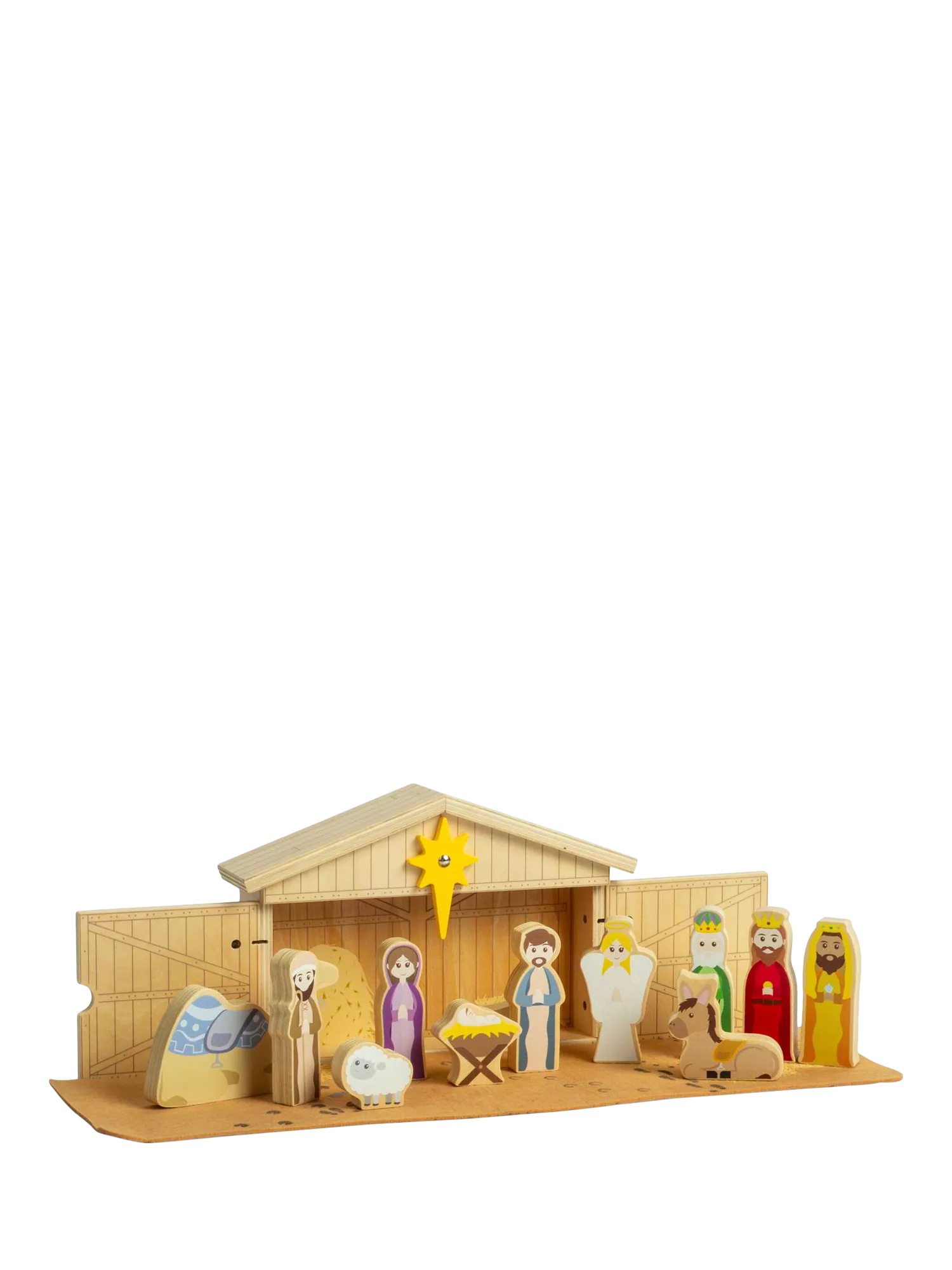 Bigjigs Toys wooden nativity set 13 pieces (British brand)