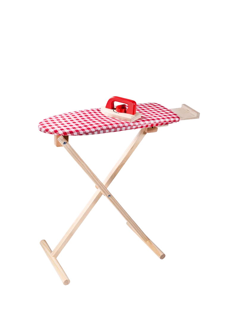 Bigjigs Toys wooden ironing board playset, imported from the UK