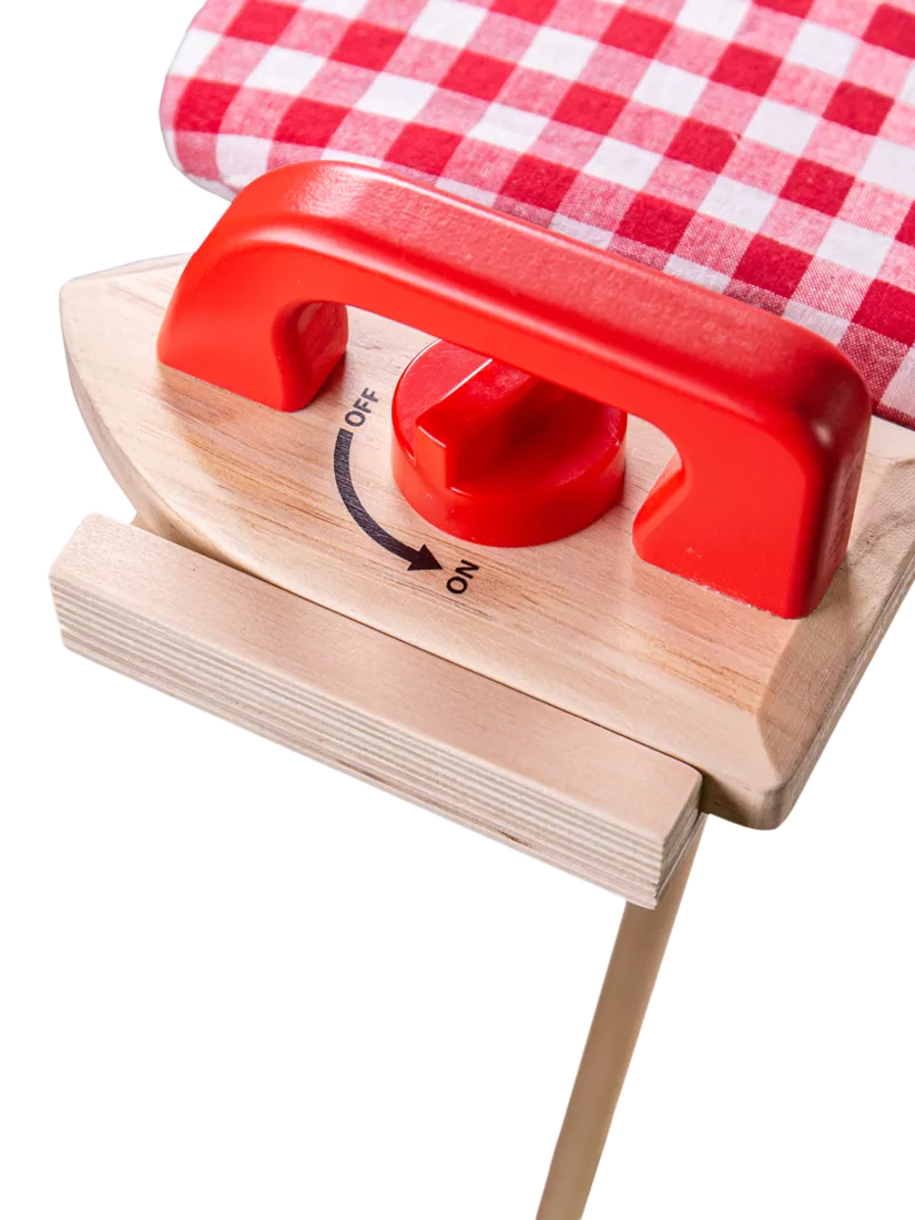 Bigjigs Toys wooden ironing board playset, imported from the UK